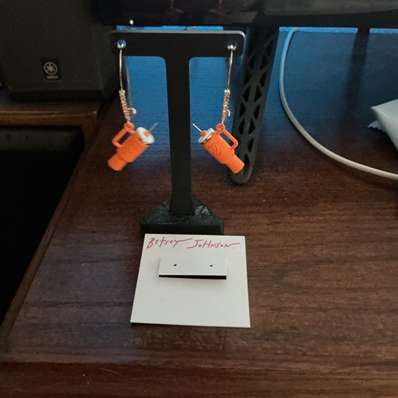 Betsey Johnson Vibrant Orange Stanley Earrings 2.5 “ Long - Picture 2 of 5